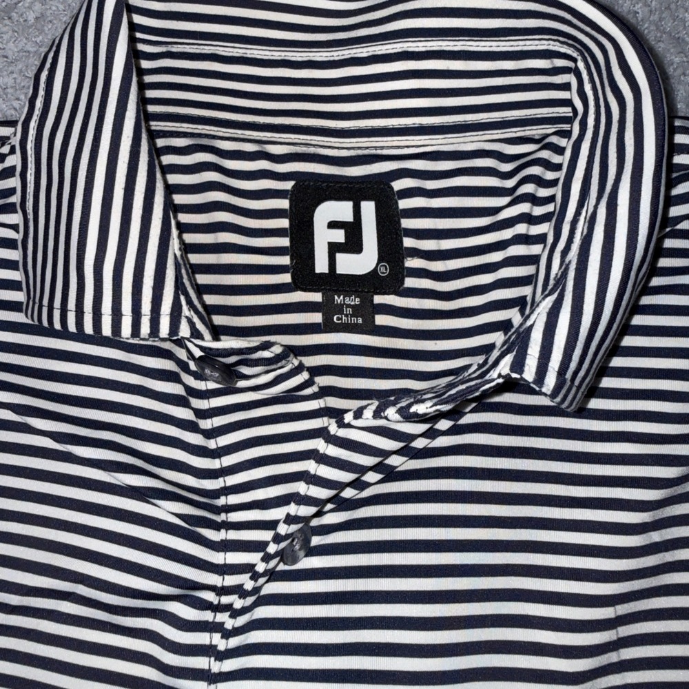 FootJoy Men's Striped XL‎ Golf Polo Shirt Performance Stretch Athletic Top
